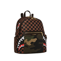 SPRAYGROUND® BACKPACK EXTERIOR GOLD ZIP POCKET SHARKS IN PARIS SAVAGE BACKPACK