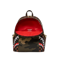 SPRAYGROUND® BACKPACK EXTERIOR GOLD ZIP POCKET SHARKS IN PARIS SAVAGE BACKPACK