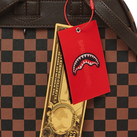 SPRAYGROUND® BACKPACK EXTERIOR GOLD ZIP POCKET SHARKS IN PARIS SAVAGE BACKPACK