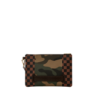 SPRAYGROUND® POUCHETTE EXTERIOR GOLD ZIP POCKET SHARKS IN PARIS CROSSOVER CLUTCH