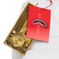 SPRAYGROUND® BACKPACK HEAVY METAL SHARK WHITE OUT BIZ TOP OPENER BACKPACK