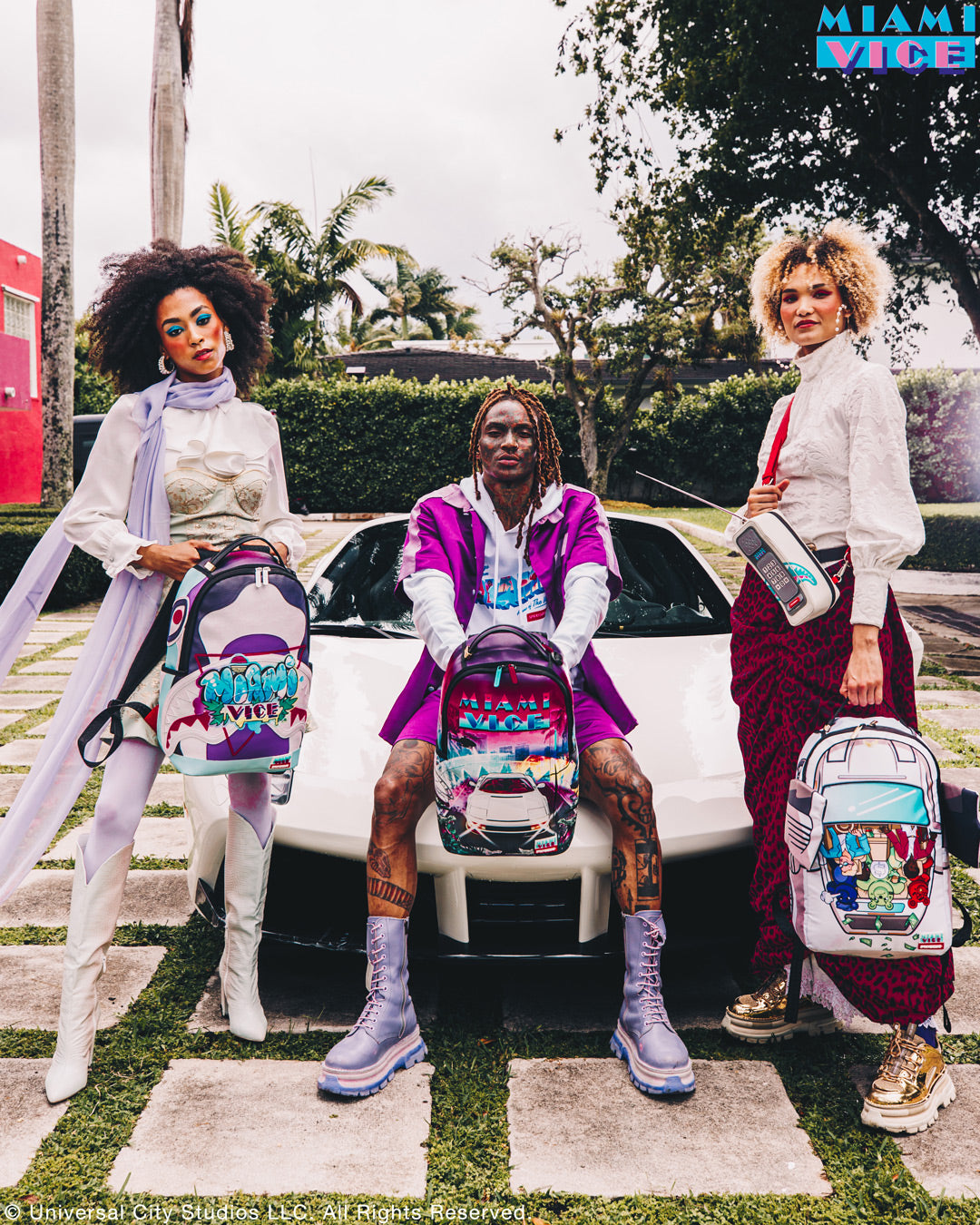 SPRAYGROUND® BACKPACK MIAMI VICE WINGS UP BACKPACK (DLXV)