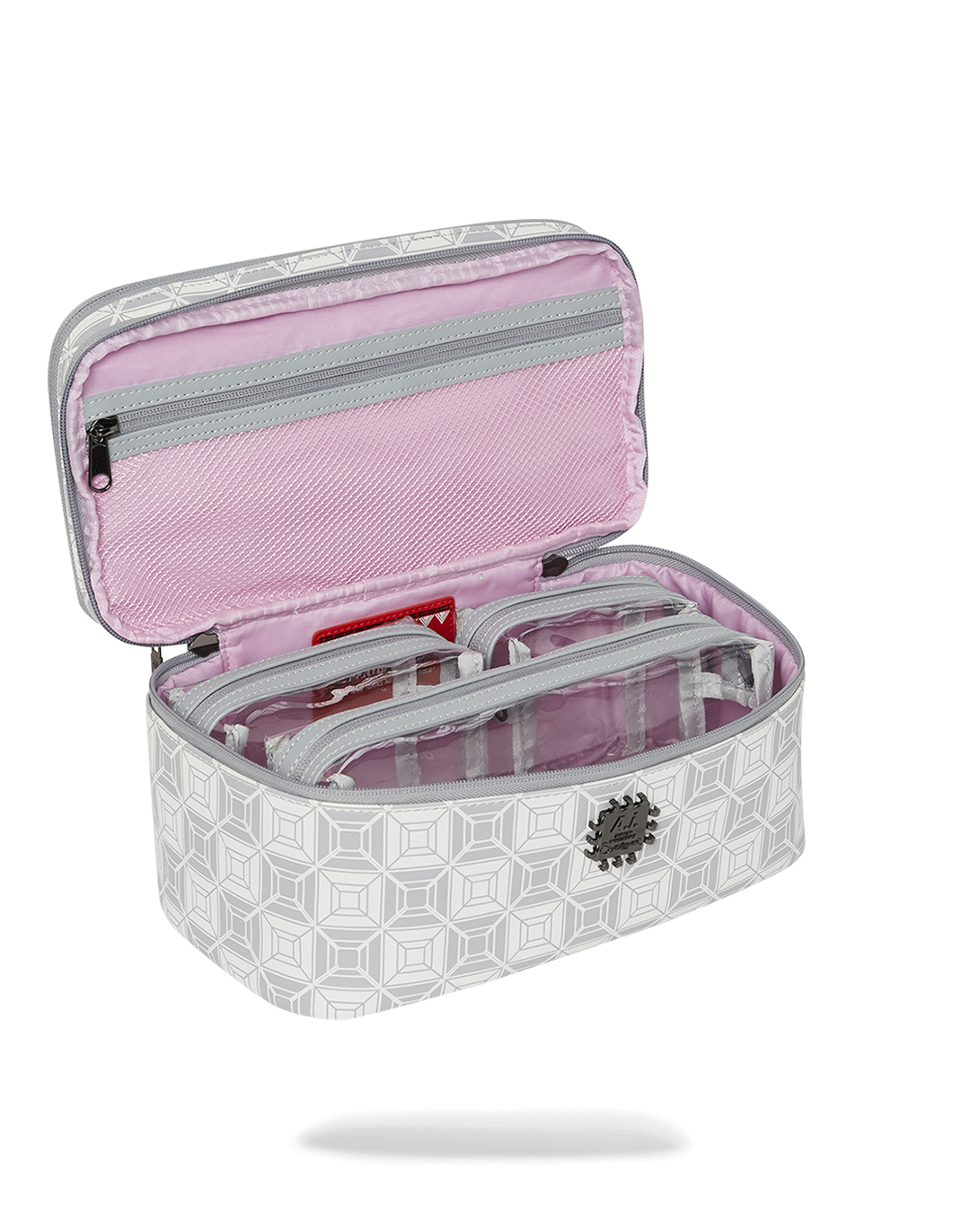 SPRAYGROUND® TOILETRY A.I.8 AFRICAN INTELLIGENCE BOOKED & BUSY COSMETIC CASE
