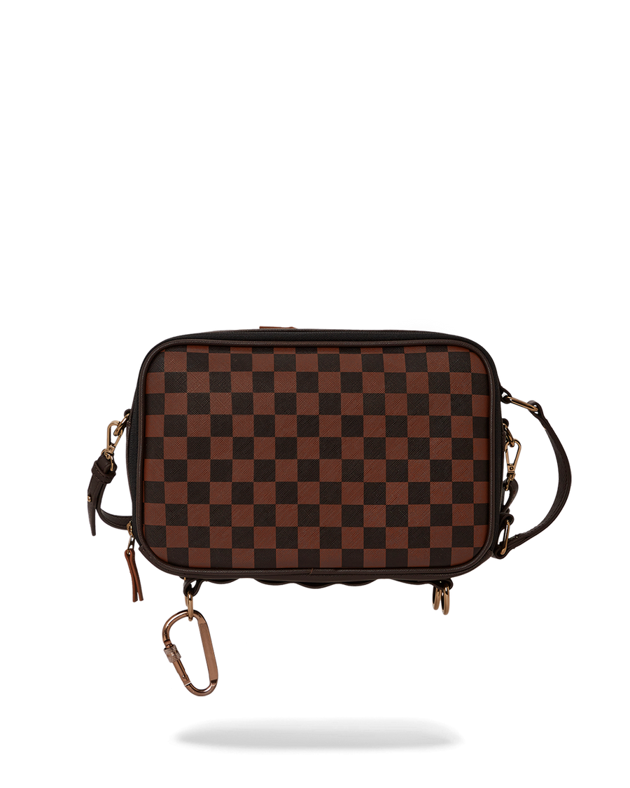 SPRAYGROUND® TOILETRY SPECIAL OPS BROWN CHECKERED TOILETRY BAG