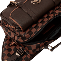 SPRAYGROUND® CROSS BODY SPECIAL OPS BROWN CHECKERED CARGO CROSSBODY