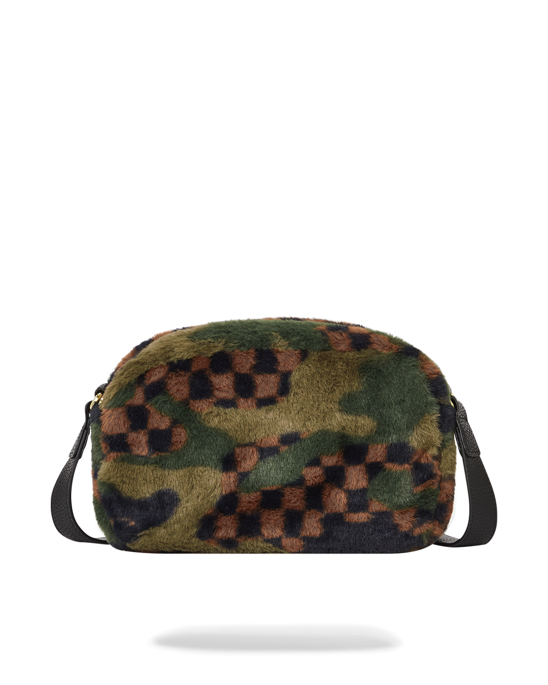 SPRAYGROUND® TOILETRY 3AM GREEN FURR MESSENGER BRICK BAG