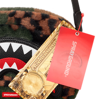 SPRAYGROUND® TOILETRY 3AM GREEN FURR MESSENGER BRICK BAG