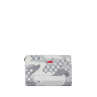 SPRAYGROUND® POUCHETTE WHITE 3AM FURR CROSSOVER CLUTCH