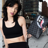 SPRAYGROUND® POUCHETTE CENSORED SHARK CROSSOVER CLUTCH