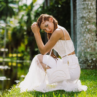 SPRAYGROUND® POUCHETTE PEARL SHARKMOUTH CROSSOVER CLUTCH