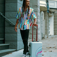 SPRAYGROUND® LUGGAGE ROSE ALL DAY LA PALAIS SHARKNAUTICS HARDSHELL CARRY-ON LUGGAGE