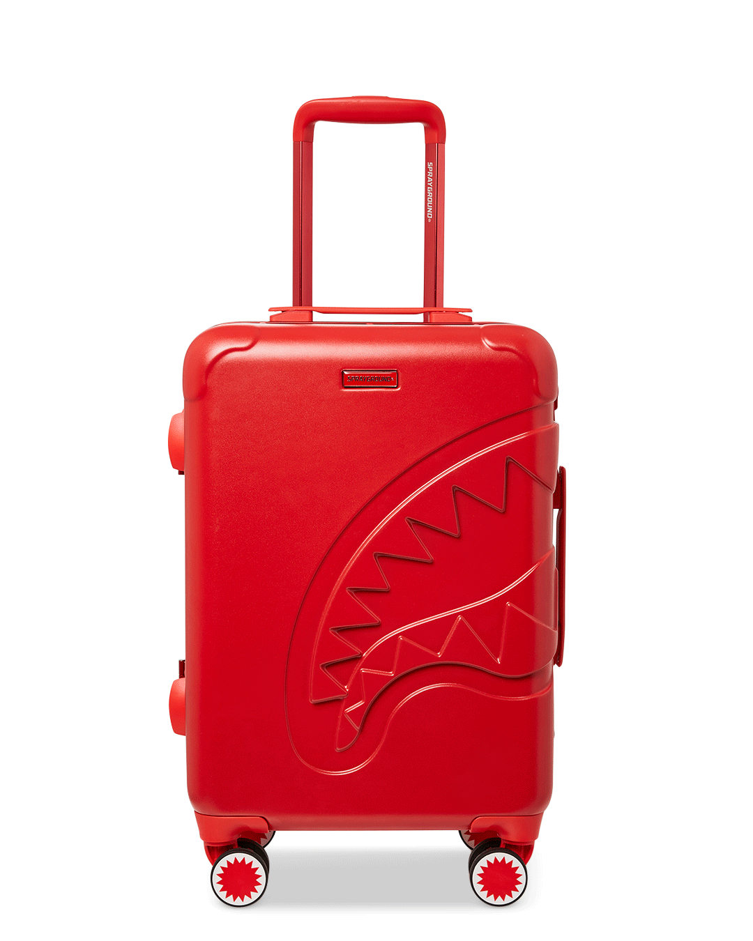 MOLDED SHARKITECTURE RED HARDSHELL CARRY ON LUGGAGE SPRAYGROUND