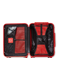 SPRAYGROUND® LUGGAGE MOLDED SHARKITECTURE RED HARDSHELL CARRY-ON LUGGAGE