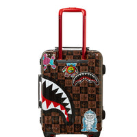 SPRAYGROUND® LUGGAGE GLOBAL MOGUL POPAGANDA RON ENGLISH EDITION HARDSHELL CARRY-ON LUGGAGE