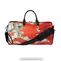 SPRAYGROUND® DUFFEL MONEY CAMO (RED) DUFFLE