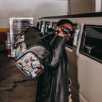 SPRAYGROUND® DUFFLE $HARKBITE LARGE DUFFLE