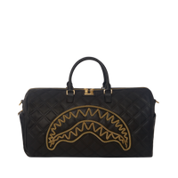 SPRAYGROUND® DUFFLE NOIR QUILT GOLD CHAIN SHARK DUFFLE