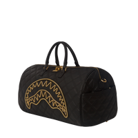 SPRAYGROUND® DUFFLE NOIR QUILT GOLD CHAIN SHARK DUFFLE