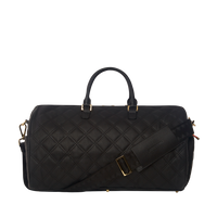 SPRAYGROUND® DUFFLE NOIR QUILT GOLD CHAIN SHARK DUFFLE