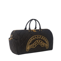 SPRAYGROUND® DUFFLE NOIR QUILT GOLD CHAIN SHARK DUFFLE