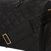 SPRAYGROUND® DUFFLE NOIR QUILT GOLD CHAIN SHARK DUFFLE