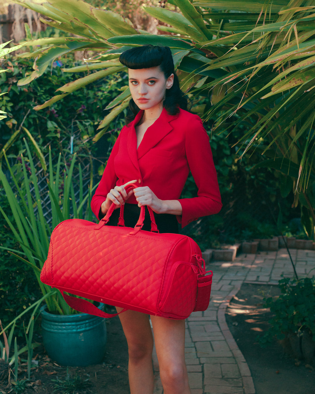 Red Sprayground Duffel bag