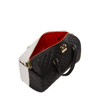 SPRAYGROUND® DUFFLE LEVELED UP SPLIT QUILT SHARK MINI DUFFLE