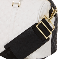 SPRAYGROUND® DUFFLE LEVELED UP SPLIT QUILT SHARK MINI DUFFLE