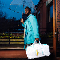 SPRAYGROUND® DUFFLE CLOUDY WITH A CHANCE OF SHARK DUFFLE