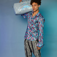 SPRAYGROUND® DUFFLE MIRASHAKU IRIDESCENT QUILT DUFFLE