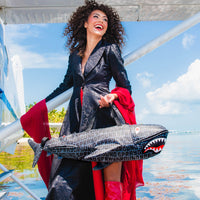 SPRAYGROUND® DUFFLE SHARKFINITY STEALTH PILOT SHARK SHAPE DUFFLE