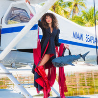 SPRAYGROUND® DUFFLE SHARKFINITY STEALTH PILOT SHARK SHAPE DUFFLE