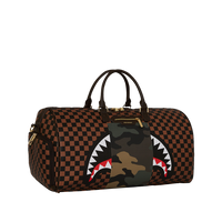 SPRAYGROUND® DUFFLE EXTERIOR GOLD ZIP POCKET SHARKS IN PARIS DUFFLE