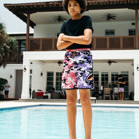 SPRAYGROUND® SWIM KIDS SPLIT CAMO SWIM TRUNKS