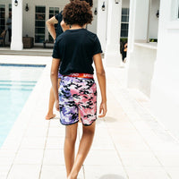 SPRAYGROUND® SWIM KIDS SPLIT CAMO SWIM TRUNKS