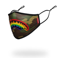 SPRAYGROUND® FASHION MASK ADULT RAINBOW SHARK FORM FITTING FACE MASK