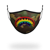 SPRAYGROUND® FASHION MASK ADULT RAINBOW SHARK FORM FITTING FACE MASK