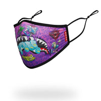 SPRAYGROUND® FASHION MASK ADULT ZOMBIE SHARK FORM FITTING FACE MASK