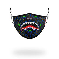 SPRAYGROUND® FASHION MASK KIDS FORM FITTING MASK: ARCADE SHARK