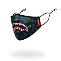 SPRAYGROUND® FASHION MASK KIDS FORM FITTING MASK: ARCADE SHARK