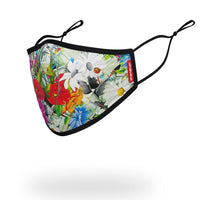 SPRAYGROUND® FASHION MASK ADULT FLORAL MONEY FORM FITTING FACE MASK