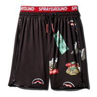 SPRAYGROUND® SWIM PATCH ALL-IN CORTO SWIM TRUNKS (BLACK)