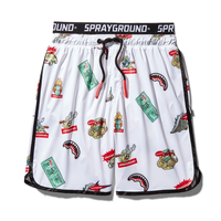 SPRAYGROUND® SWIM PATCH ALL-IN CORTO SWIM TRUNKS (WHITE)