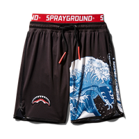 SPRAYGROUND® SWIM KIDS JAPAN WAVE SWIM TRUNKS (BLACK)