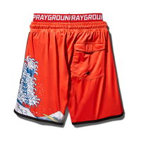 SPRAYGROUND® SWIM KIDS JAPAN WAVE SWIM TRUNKS (RED)