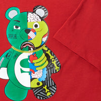SPRAYGROUND® APPAREL YOUTH ANATOMY BEAR T-SHIRT RED