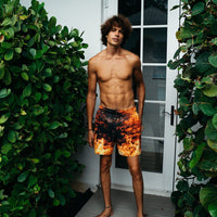 SPRAYGROUND® SWIM CAMO FIRE SHOTO SWIM TRUNKS