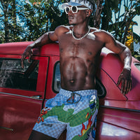 SPRAYGROUND® SWIM WTF ART SHOTO SWIM TRUNKS