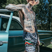 SPRAYGROUND® SWIM SCRIBBLE SHARK SHOTO SWIM TRUNKS