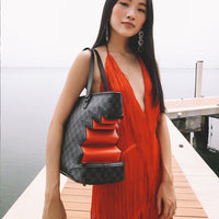 SPRAYGROUND® TOTE SHARK BITE SHARKS IN PARIS GRAY TOTE